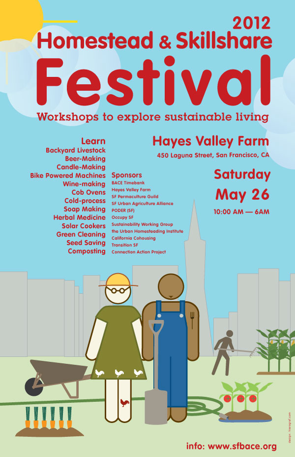Homestead Skillshare Festival, concept, posters, Illustrator