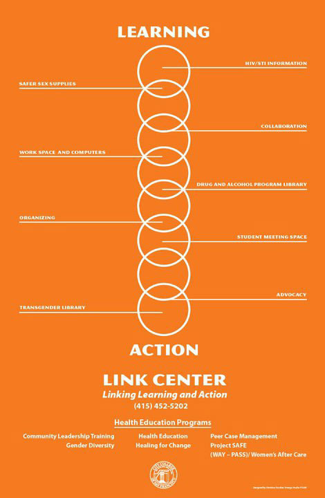 social impact, The Link Center, poster, Illustrator